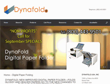 Tablet Screenshot of dynafold.com
